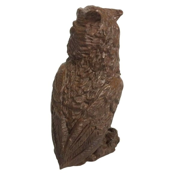 Vintage Red Mill Manufacturing Owl Figurine Molded Pecan Shells & Resin USA - Picture 3 of 6